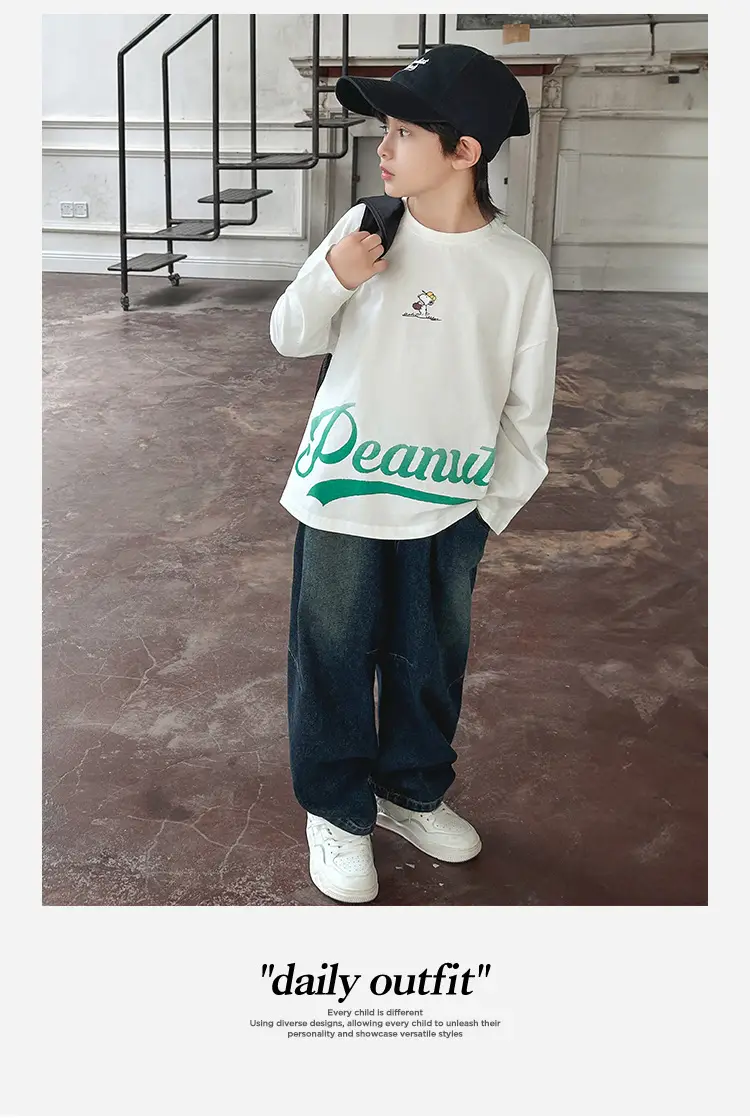 Snoopy New Collection Boys Cotton Long Sleeve T-Shirt Medium Large — feature 9