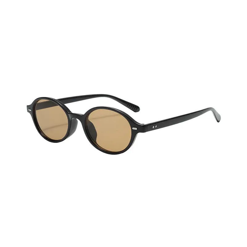 Zhang Jingyi Nerd Sunglasses Brown High-End Oval Frame