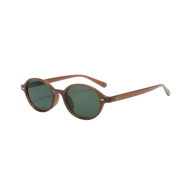 Zhang Jingyi Nerd Sunglasses Brown High-End Oval Frame