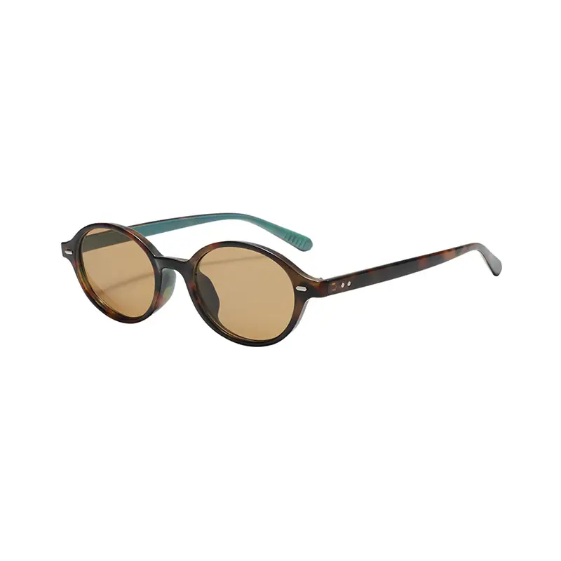 Zhang Jingyi Nerd Sunglasses Brown High-End Oval Frame