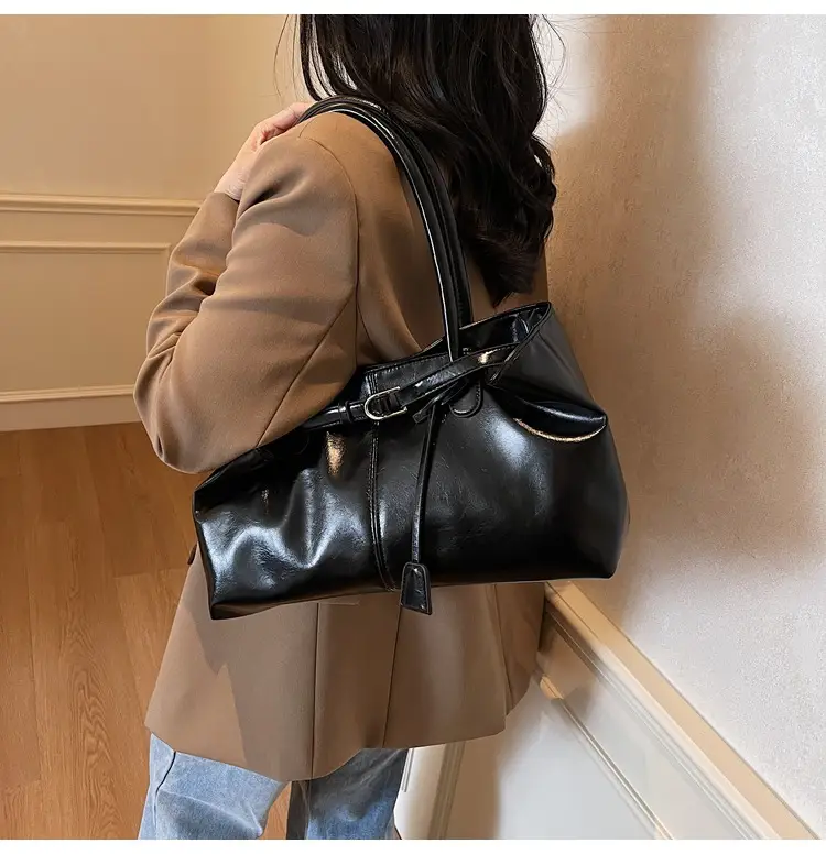 Women's Cross-Country Leather Shoulder Bag Brown Large Capacity — feature 24