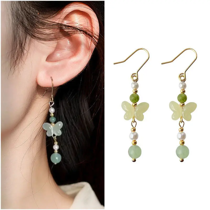 New Chinese Butterfly Earrings Mori Style Elegant Light Luxury Design — feature 4