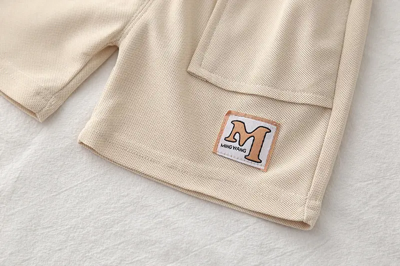 Boys Striped T-Shirt Shorts Set with 3D Lion Design — feature 25