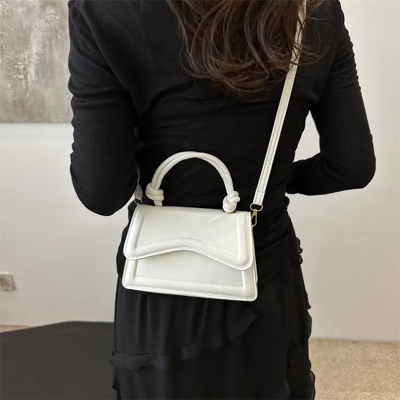 2025 Spring Casual Shoulder Bag Beige Square Design - Image 8