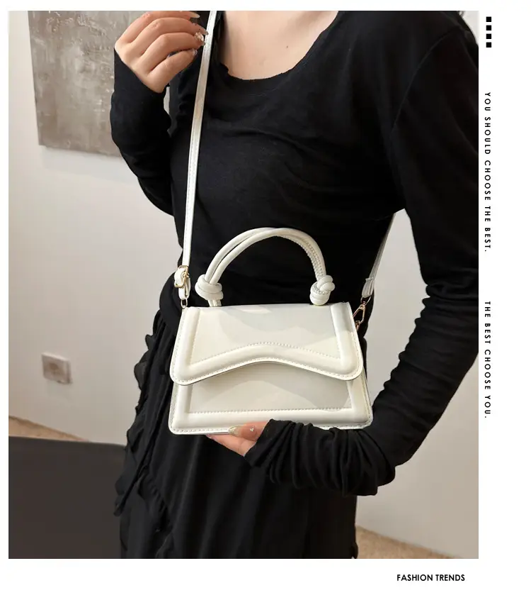2025 Spring Casual Shoulder Bag Beige Square Design — feature 1
