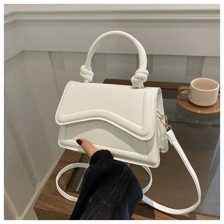 2025 Spring Casual Shoulder Bag Beige Square Design - Image 2