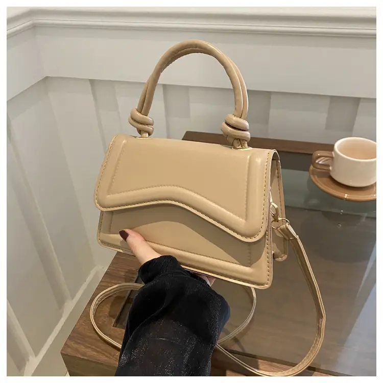 2025 Spring Casual Shoulder Bag Beige Square Design - Image 4