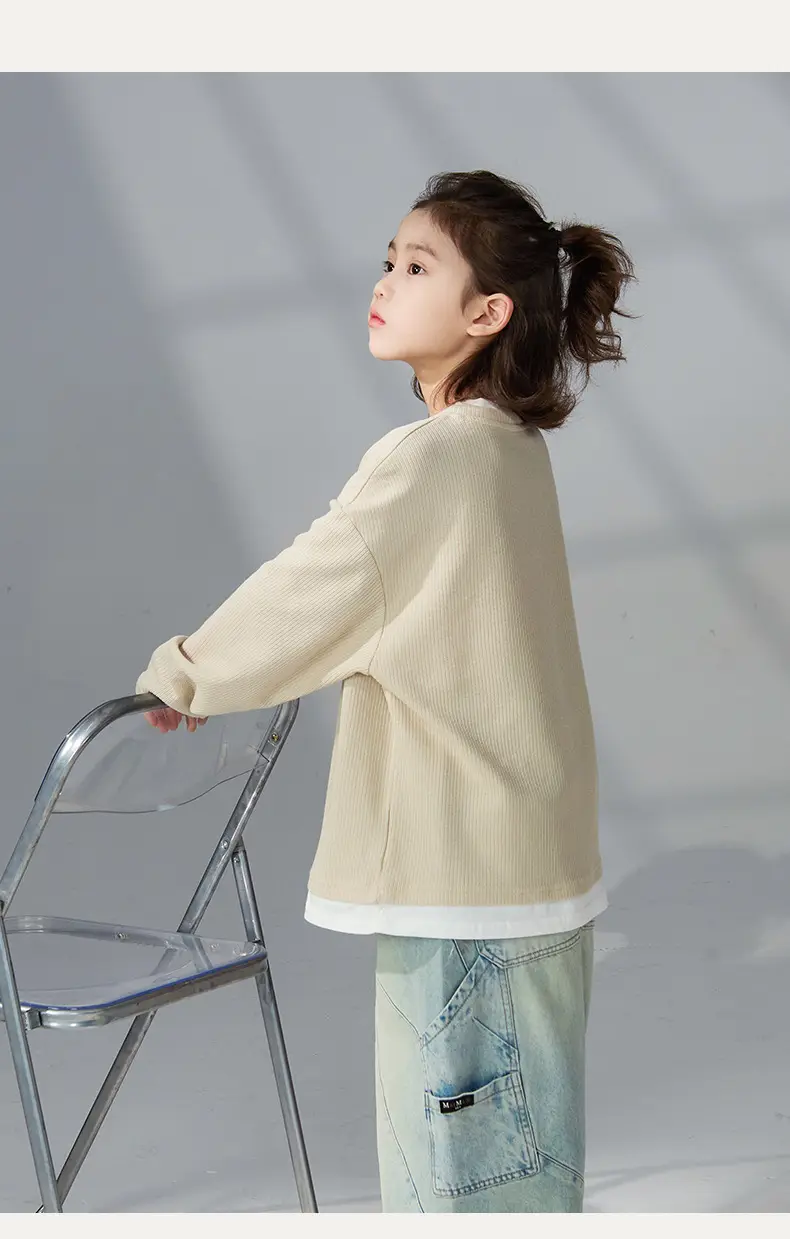 Boys Long Sleeve Grey Sweatshirt 2026 Autumn — feature 14