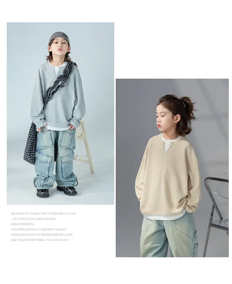 Boys Long Sleeve Grey Sweatshirt 2026 Autumn — feature 7