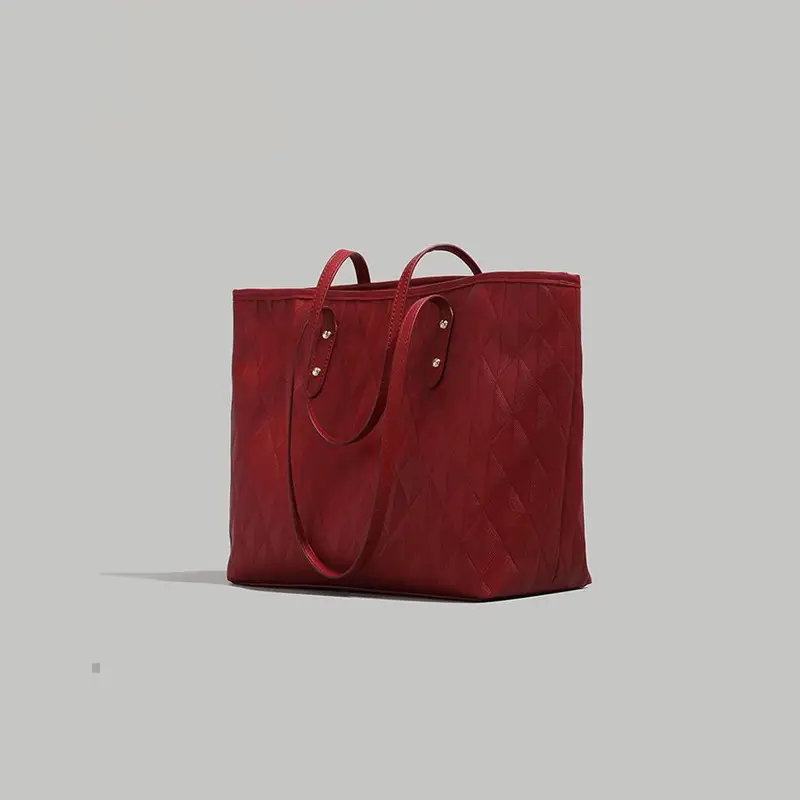 Red Textured Women's Shoulder Bag 2026