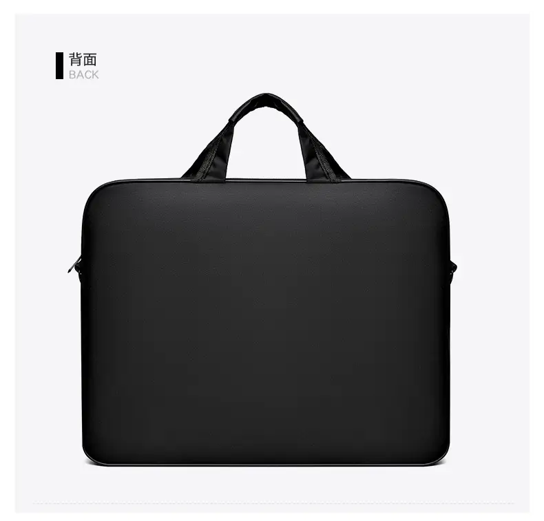 Reflective Zipper Laptop Bag Grey Shoulder Business Portable — feature 20