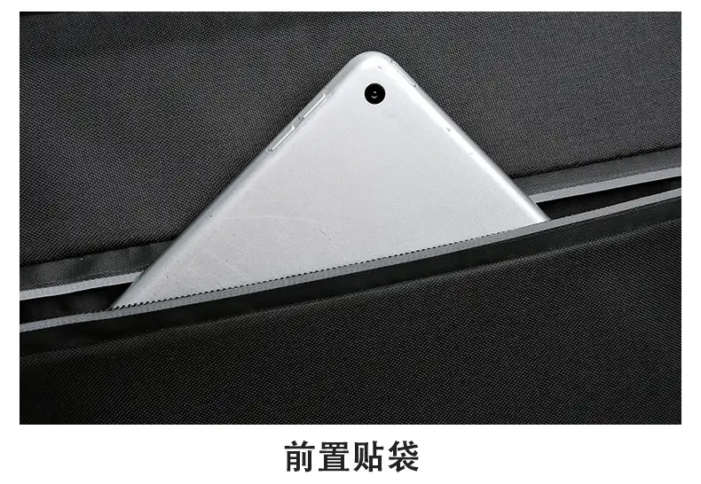 Reflective Zipper Laptop Bag Grey Shoulder Business Portable — feature 28