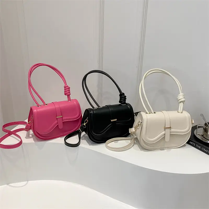 Women's White Crossbody Shoulder Bag with Adjustable Strap - Image 4