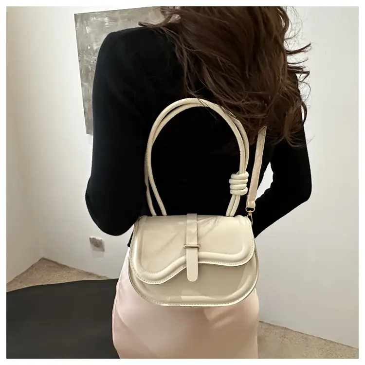 Women's White Crossbody Shoulder Bag with Adjustable Strap — feature 10