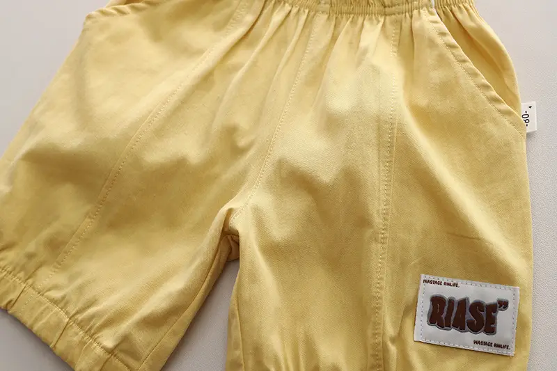 Boys Summer Camel Print 2-Piece Suit Yellow 1-5Y — feature 19