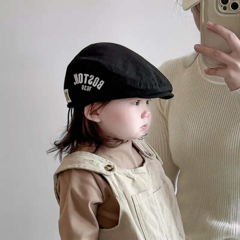 Children's Cotton Forward Cap Baby Anti-Beret Newsboy Cap — feature 5