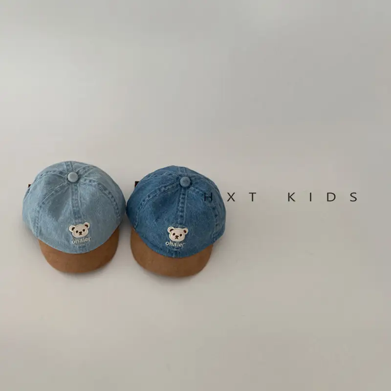 Baby Denim Cap Blue Bear Print 1-2Yrs - Image 6