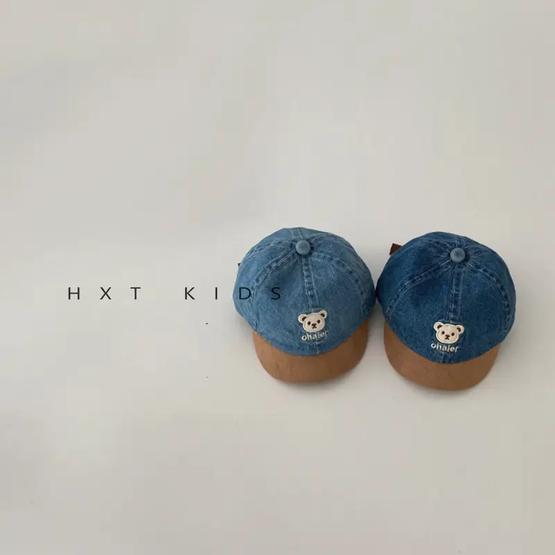 Baby Denim Cap Blue Bear Print 1-2Yrs - Image 7