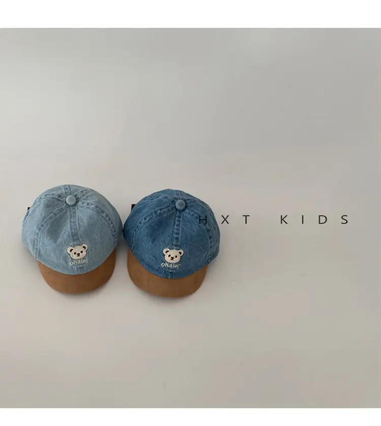 Baby Denim Cap Blue Bear Print 1-2Yrs — feature 4