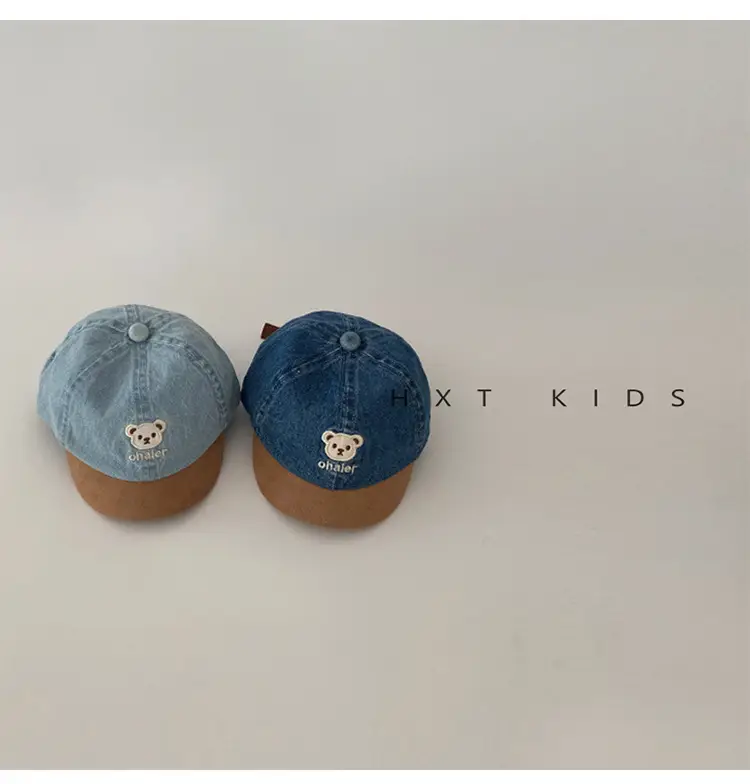 Baby Denim Cap Blue Bear Print 1-2Yrs — feature 5