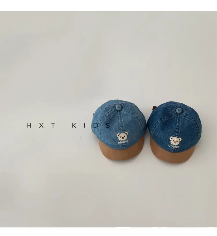 Baby Denim Cap Blue Bear Print 1-2Yrs — feature 6