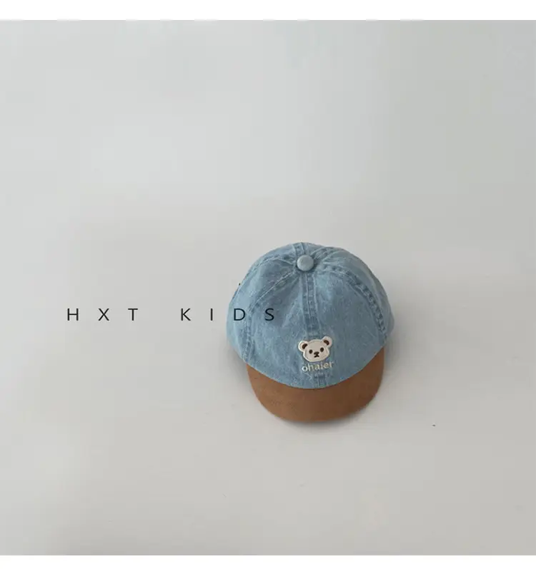 Baby Denim Cap Blue Bear Print 1-2Yrs — feature 7