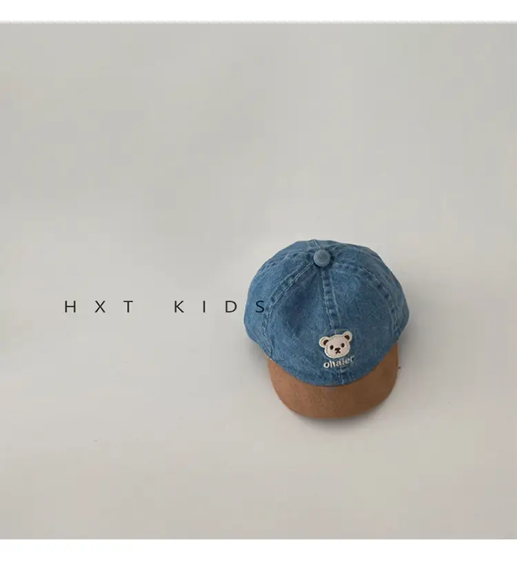 Baby Denim Cap Blue Bear Print 1-2Yrs — feature 8