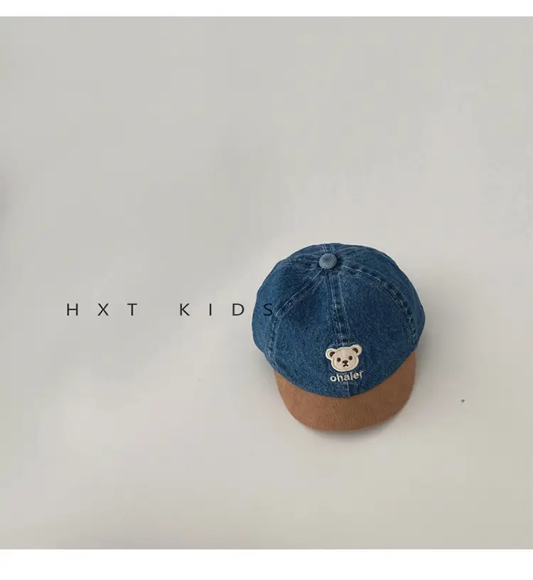 Baby Denim Cap Blue Bear Print 1-2Yrs — feature 9