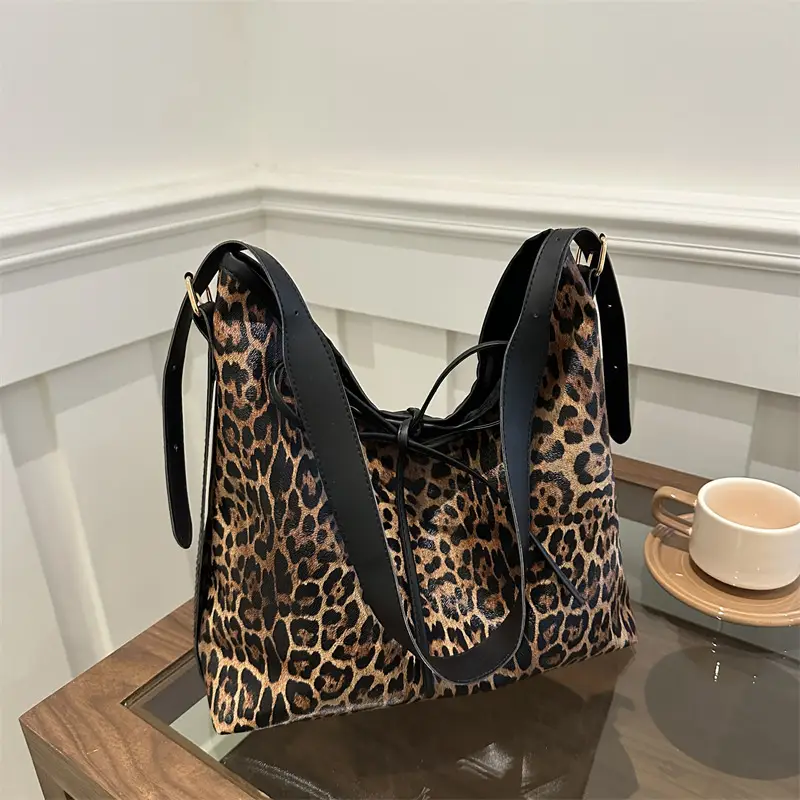 Leopard Print Shoulder Bag for Women Spring 2025 - Image 6