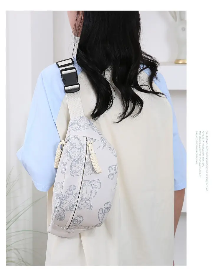 Cartoon Print Crossbody Waist Bag Mint Green — feature 13