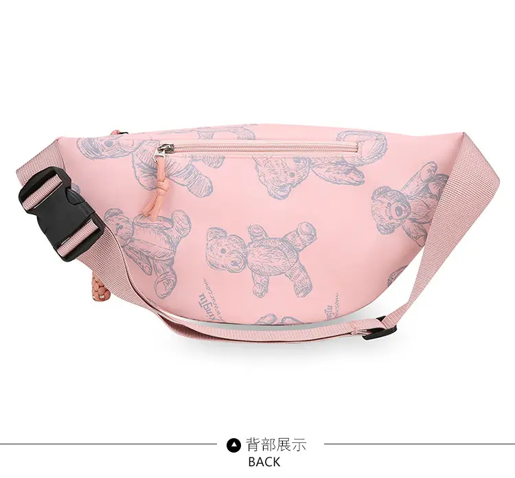 Cartoon Print Crossbody Waist Bag Mint Green — feature 30