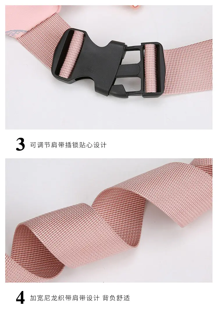 Cartoon Print Crossbody Waist Bag Mint Green — feature 33