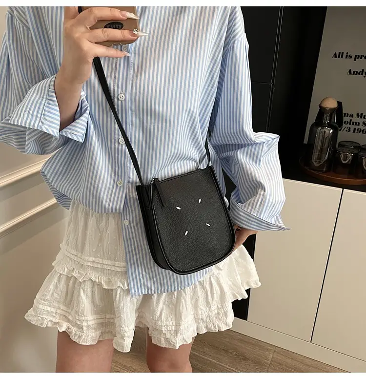 Women's Soft Leather Shoulder Bag with Mobile Phone Holder — feature 13