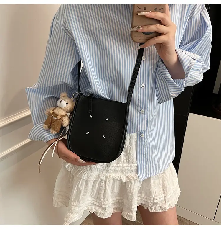 Women's Soft Leather Shoulder Bag with Mobile Phone Holder — feature 14