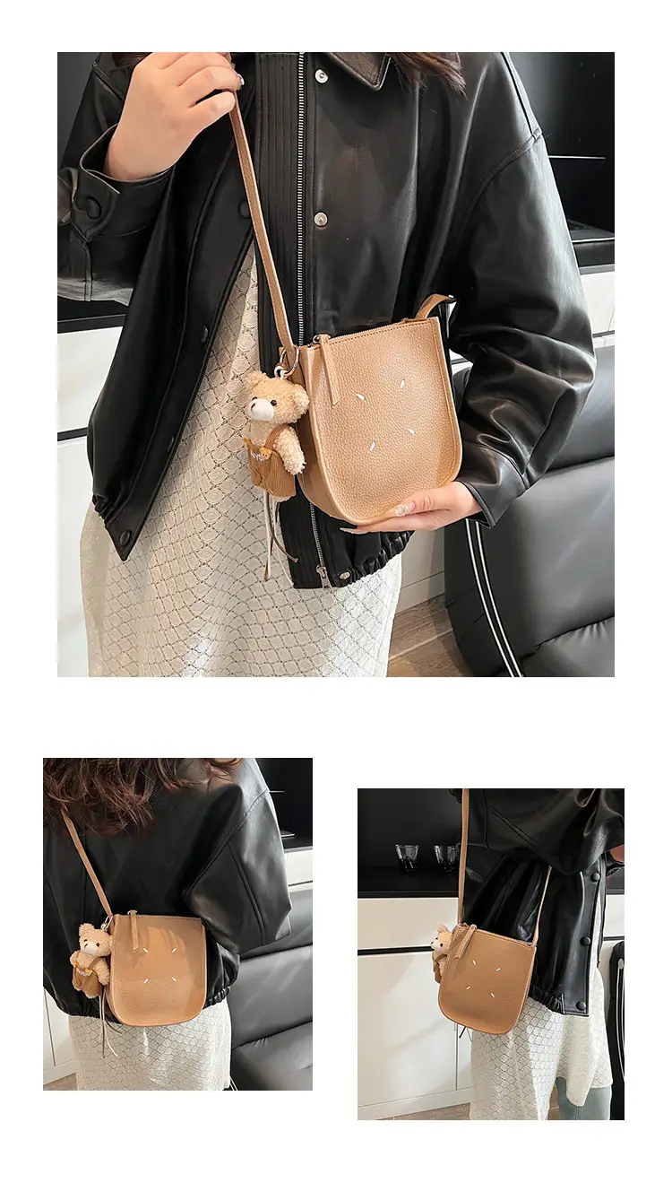 Women's Soft Leather Shoulder Bag with Mobile Phone Holder — feature 22