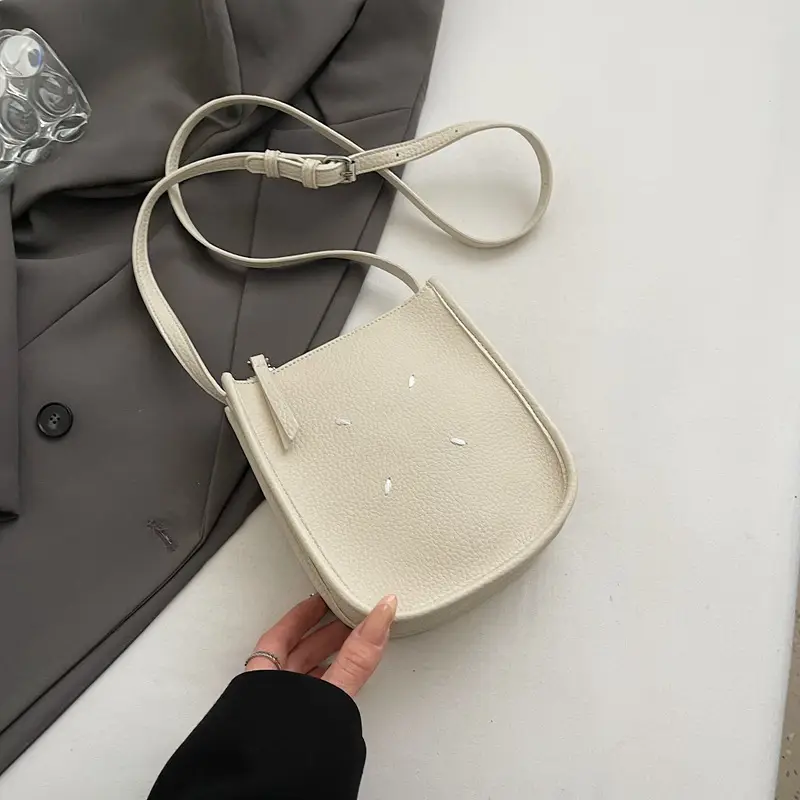 Women's Soft Leather Shoulder Bag with Mobile Phone Holder - Image 8