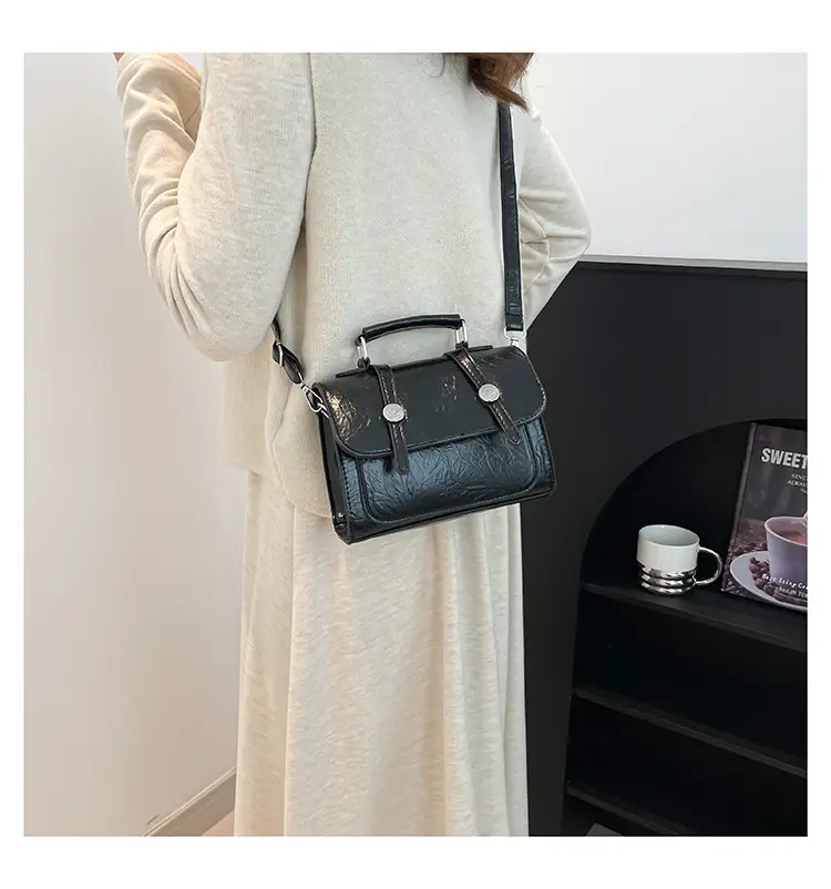 Gold Laser Textured Shoulder Crossbody Bag for Women — feature 19