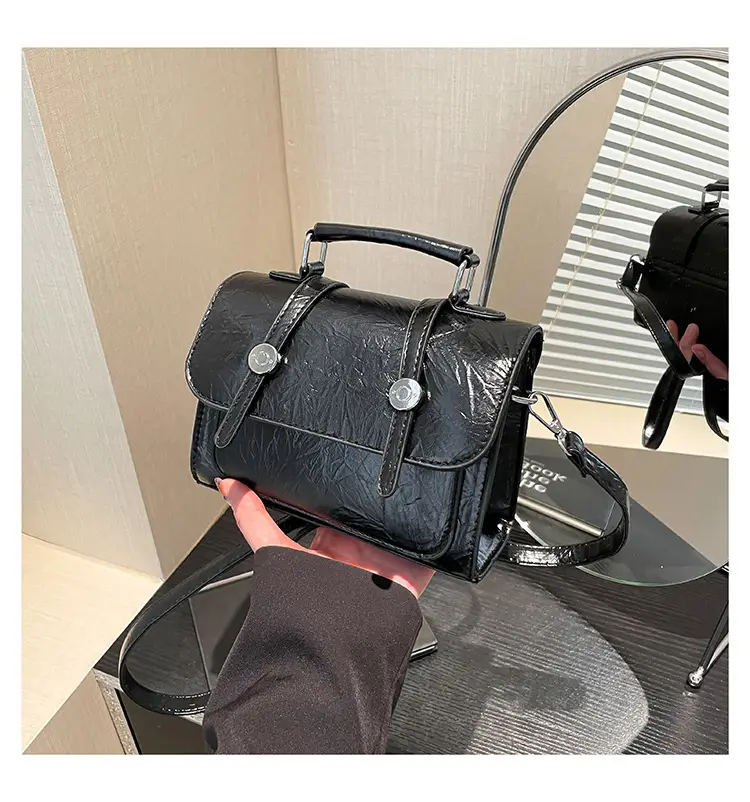 Gold Laser Textured Shoulder Crossbody Bag for Women — feature 23