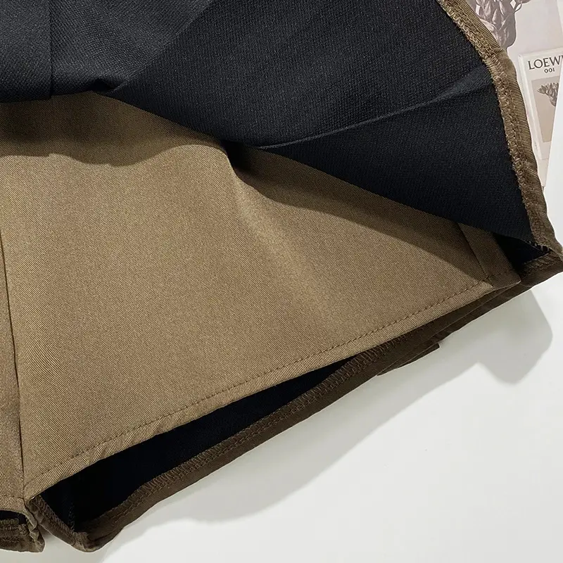 Korean Style Anti-Exposure Pleated Skirt with Belt — feature 10