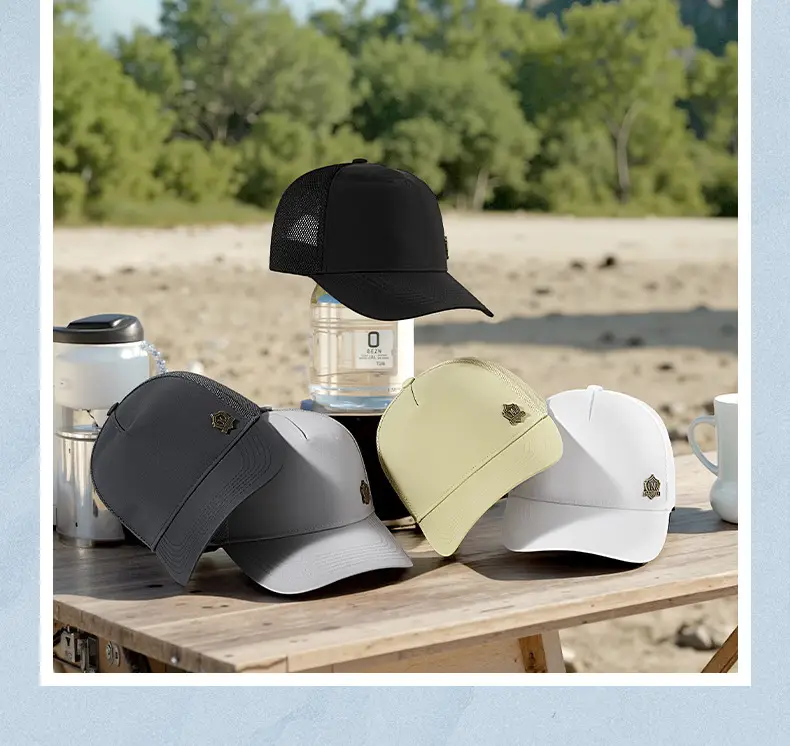2025 Black Mesh Baseball Cap with Badge — feature 18