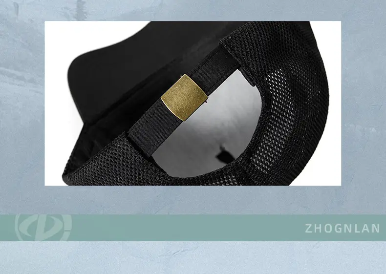 2025 Black Mesh Baseball Cap with Badge — feature 27