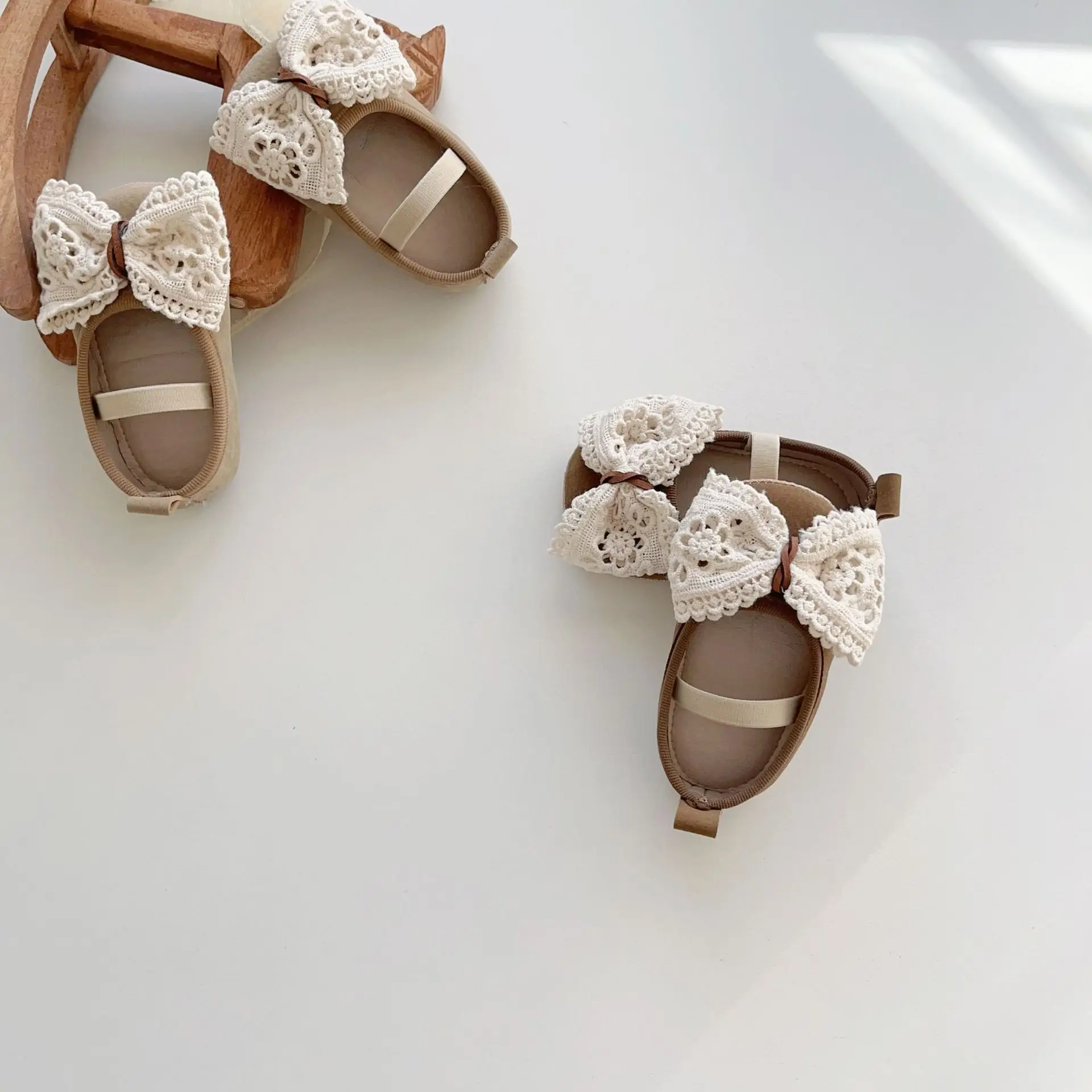 White Lace Baby Shoes for Toddler Girls Non-Slip Sole — feature 13
