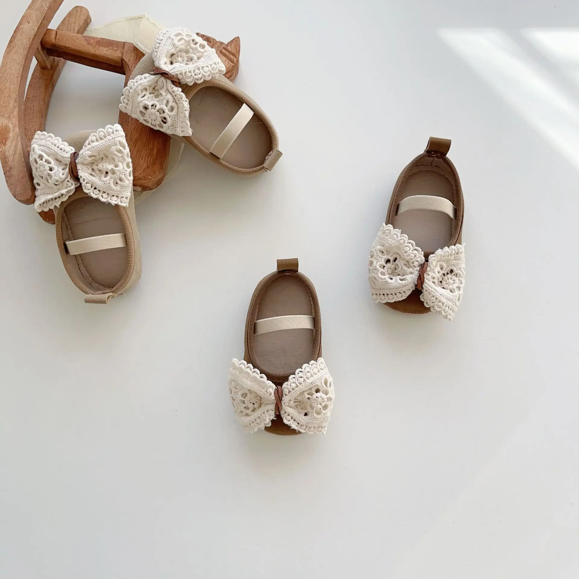 White Lace Baby Shoes for Toddler Girls Non-Slip Sole — feature 15