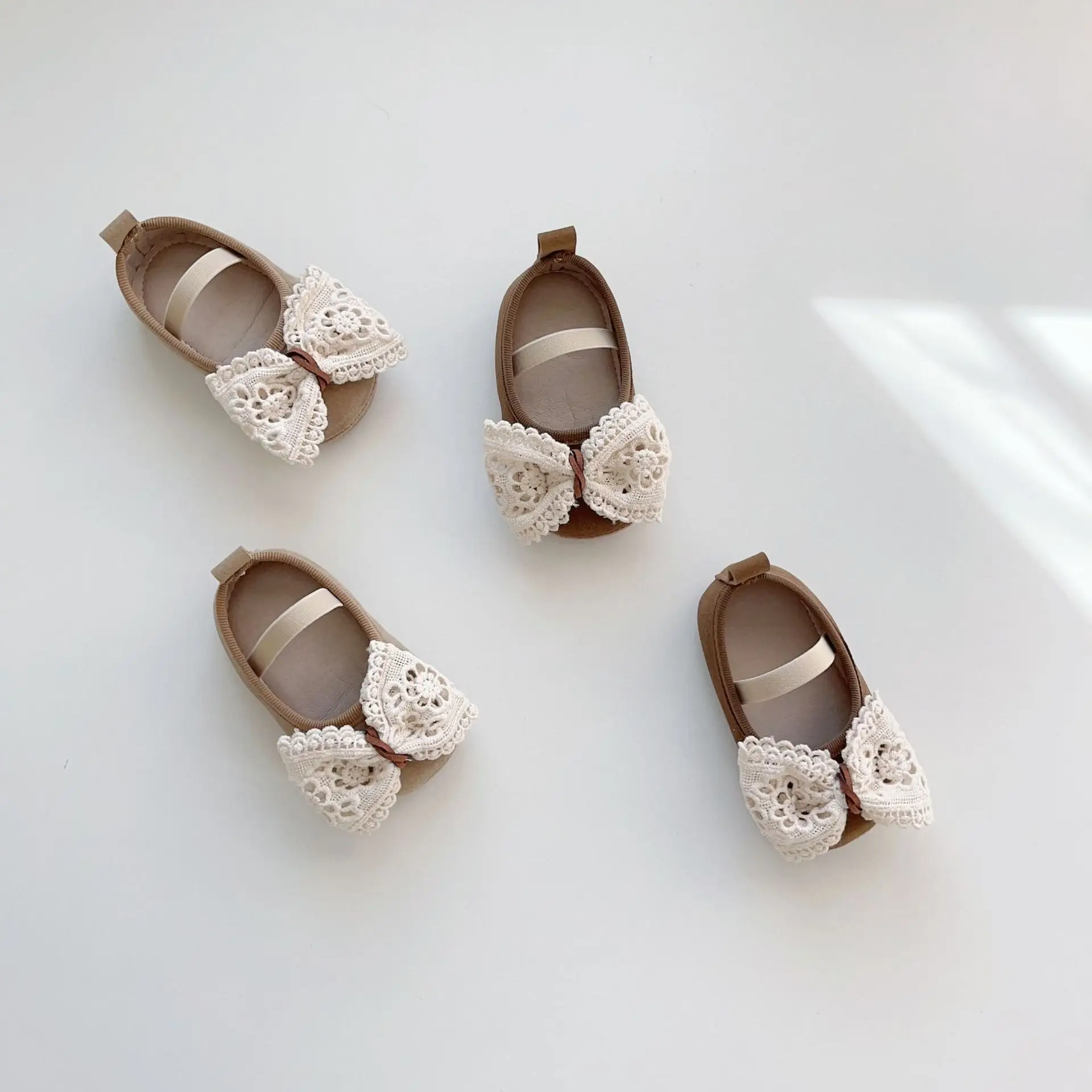 White Lace Baby Shoes for Toddler Girls Non-Slip Sole — feature 18
