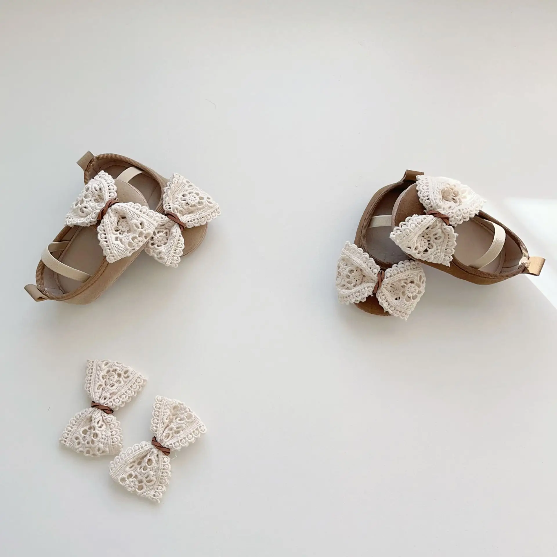 White Lace Baby Shoes for Toddler Girls Non-Slip Sole — feature 19