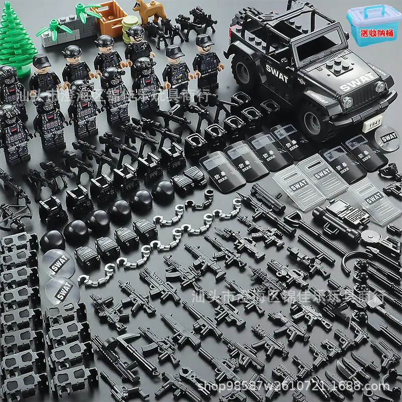 Compatible with Lego Delta Action Military Fans Little Man Special Forces Police Armed Forces Building Blocks Children's Assembled