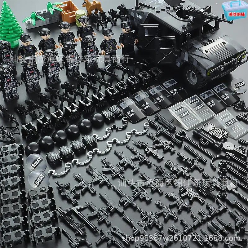 Compatible with Lego Delta Action Military Fans Little Man Special Forces Police Armed Forces Building Blocks Children's Assembled