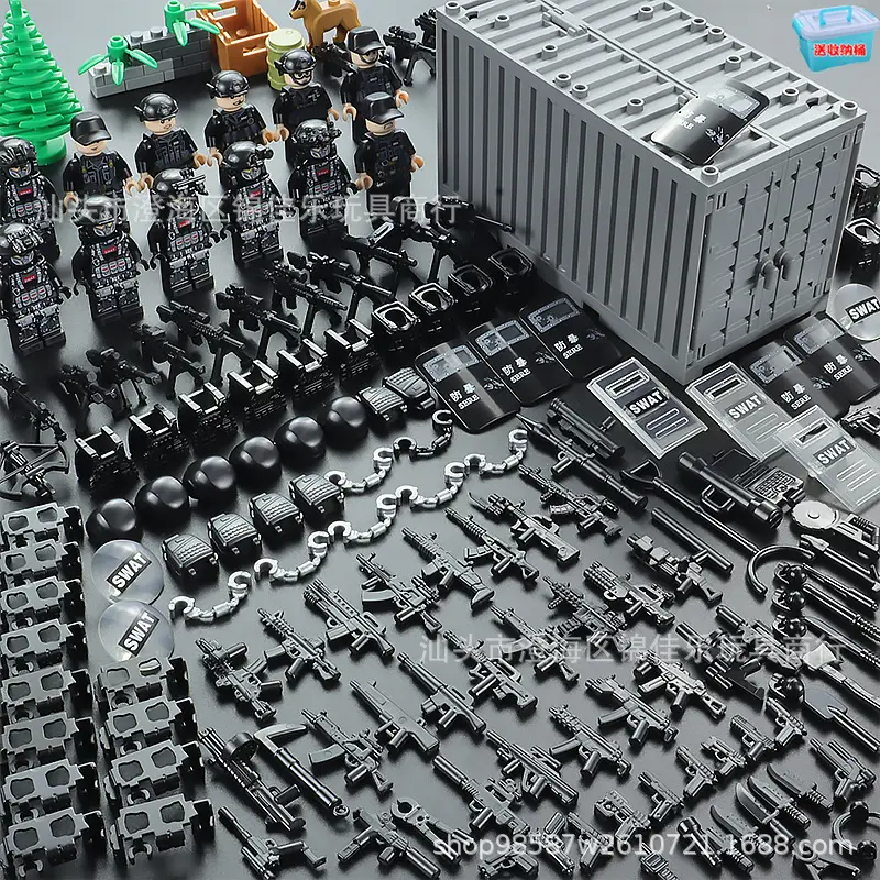 Compatible with Lego Delta Action Military Fans Little Man Special Forces Police Armed Forces Building Blocks Children's Assembled