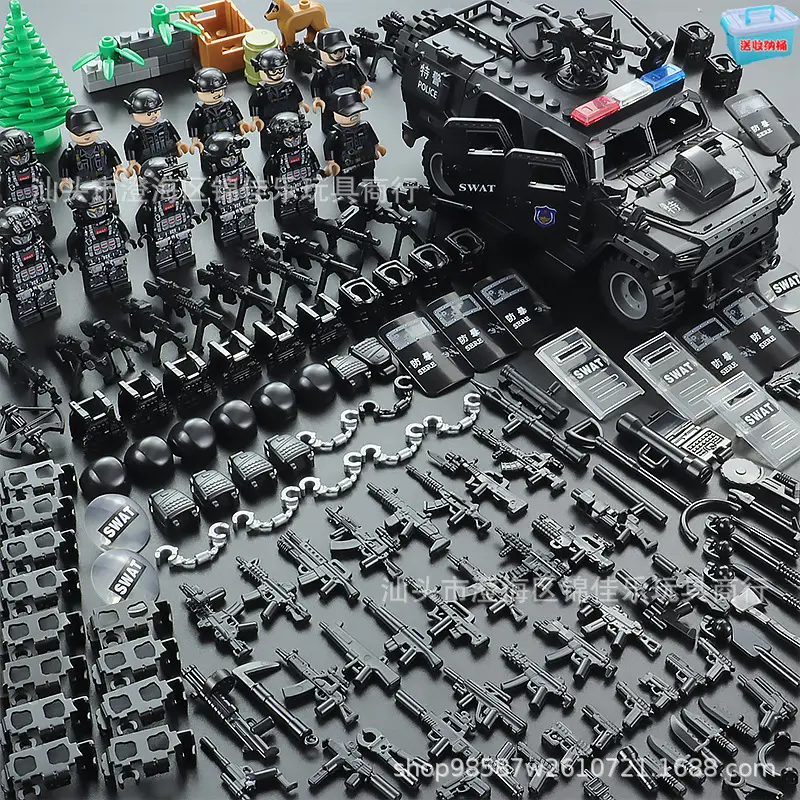 Compatible with Lego Delta Action Military Fans Little Man Special Forces Police Armed Forces Building Blocks Children's Assembled