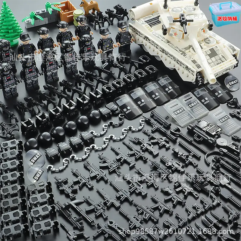 Compatible with Lego Delta Action Military Fans Little Man Special Forces Police Armed Forces Building Blocks Children's Assembled